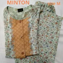 〈美品〉 Wacoal MINTON パジャマ 7分袖 花柄 綿100% Mのサムネイル