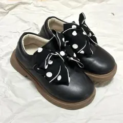 ローファー　合皮　ドットリボン　発表会　入園式　入学式