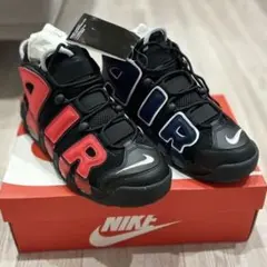 27.5 NIKE エアモア アップテンポ '96 ブラック/レッド/ネイビー