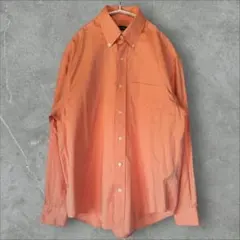 NAUTICA オレンジ ボタンダウンシャツ 長袖 古着