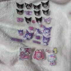 クロミ・キティ・マイメロ シールセット　ボンボンシール 水シール　おすそわけ