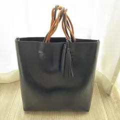 CHEROSITA チェロジータ 本革 レザー セミショルダートートバッグ 黒 
