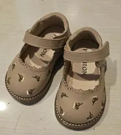 ピンク　花柄　ベビー靴　13.0