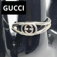 GUCCI リング インターロッキングG シンオープンバンド SV925 メンズ