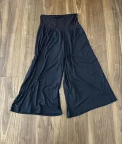 犬印本舗なめらかストレッチ らくちんガウチョパンツ マタニティ産後 LLネイビー