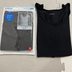 UNIQLO AIRism タンクトップ 140 ブラック