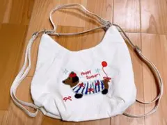 犬刺繍バッグ