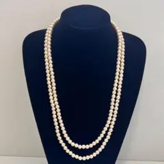 パール調 ロングネックレス 2連のサムネイル