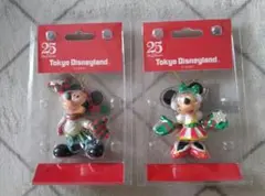 ディズニーランド　２５周年クリスマスファンタジー　ミッキー＆ミニーオーナメント