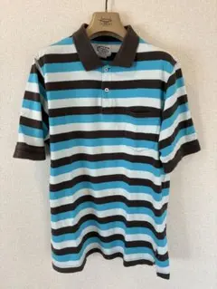 STUSSY ステューシー　ボーダー　ポロシャツ Lのサムネイル