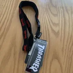 THRASHER ネックストラップ ロゴ ブラック