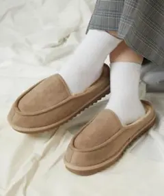 フリークスストア 限定展開 フェイクムートンスリッポンミュール/ローファーモック