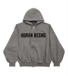 BALENCIAGA ヒューマンビーイングシフトド ジップアップパーカー Mのサムネイル