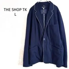 ティーケー メンズ ジャケット L パイピング デザイン　ネイビー　カジュアル