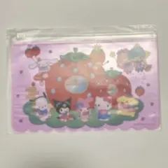 いちご新聞 4月号付録 No.698 スライダーポーチ いちごのお家　サンリオ