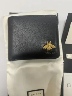 GUCCI アニマリエ ビー 二つ折り財布 ブラックのサムネイル
