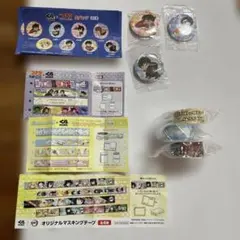 名探偵コナン　缶バッチ3点　マスキングテープ3点。