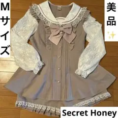 美品！Secret Honey レースセーラー襟セットアップ ピンク Mサイズ