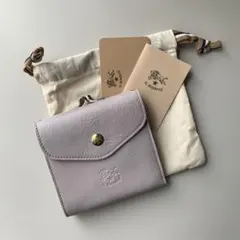 【新品】イルビゾンテ がま口 二つ折り財布 ペールアイリス マルバ ライトグレー