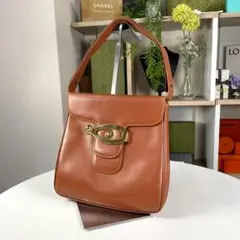 美品】Dericaio デリカアイオ バンブーハンドル 本革 ハンドバッグ 茶 美品】Dericaio デリカアイオ バンブーハンドル 本革 ハンドバッグ 茶