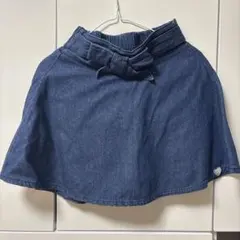ピンクラテ　デニムプリーツスカート リボン付き　150センチ