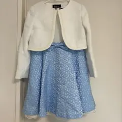 hiromichi nakano 120 フォーマルボレロ&ワンピース 水色系