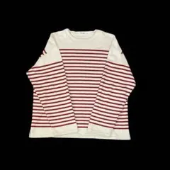 白 長袖カットソー