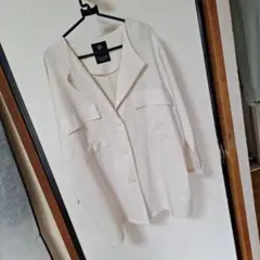 w closet ノーカラージャケット アイボリー