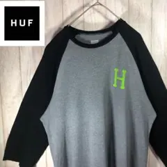 HUF ハフ　7分丈　ラグラン　ベースボールシャツ　ビッグロゴ　tシャツ S