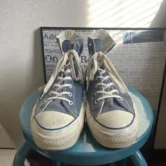 コンバース オールスター 80s 90s アメリカ製 ネイビー 27.5 28
