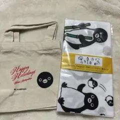 ★新品未使用★Suicaのペンギンミニトート　手ぬぐいハンカチ昔あそびセット