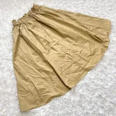 『ショコラフィネ ローブ』（F）タックギャザーフレアスカート 膝丈 ウエストゴム