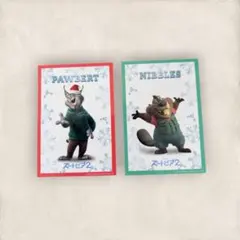 映画ズートピア2☆入場者特典☆パウバート☆ニブルス☆クリスマスカード