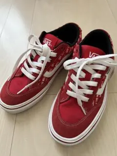 VANS 赤スニーカー レッド ロゴ総柄のサムネイル