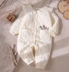 ロンパース　カバーオール　ジャンプスーツ　キルティング