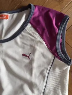 Puma 半袖 トレーニングトップス ホワイト/パープル