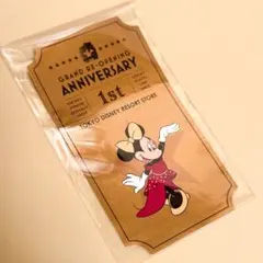 Disney Store 東京ディズニーリゾート店 1周年記念ステッカー ミニー