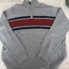 古着 EddieBauer コットンニットハーフジップセーター　激安！