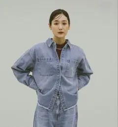 GLOBAL WORK GOODデニムシャツ長袖　ブルー　M