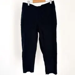 Apt.9　黒　クロップドパンツ　ストレッチ　サイズ8　L　オフィス　綺麗め