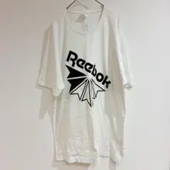 リーボック Tシャツ クルーネック 半袖 ロゴ ユニセックス 白 綿 ゆったり
