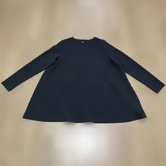 【サイズ: M】 coca エンボス長袖チュニック　チャコールグレー