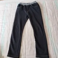 裏起毛　ブラック長ズボン 130cm　しまむら