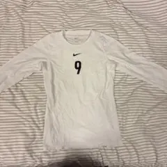 Nike ホワイト 長袖インナー Lサイズ 9番
