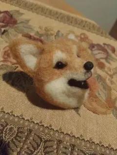 羊毛フェルト　柴犬　秋田犬　ブローチ