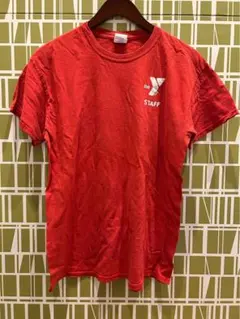 YMCA STAFF プリント Tシャツ レッド Mのサムネイル