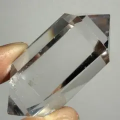 【訳あり】高品質　ヒマラヤ産水晶　六角柱ダブルポイント 30g　底面磨き　自然石