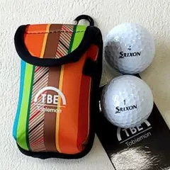 新品未使用品 トビエモン ゴルフボールポーチ ボールケース ボール マルチカラーのサムネイル