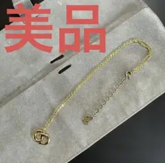 Christian Dior CDロゴチャームネックレス ゴールドカラー　美品