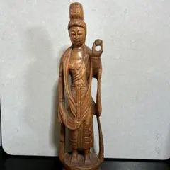 木彫り 観音菩薩 立像 仏像 オブジェのサムネイル